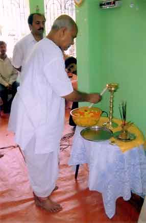 Inauguration of Nursery Class of Sri Aurobindo Education Center Habra by Prof. Biswnath Roy at the Guest House on 04.04.2009